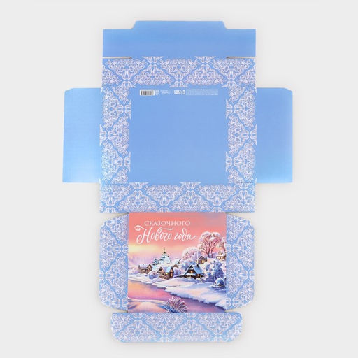 Подарочная коробка новогодняя складная Зимняя сказка, 16.5 х 16.5 х 5 см - Дарите счастье фото 7