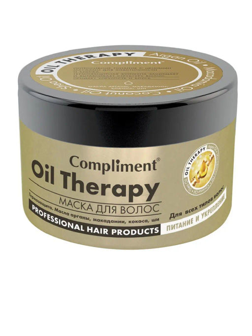 "Compliment" Маска д/в Oil Therapy д/всех типов вол. Питание и укрепление (500мл).12 /798467/