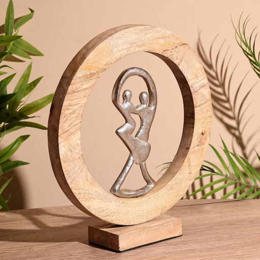 Сувенир интерьерный в деревянном кольце «Танец», 30×8×33 см