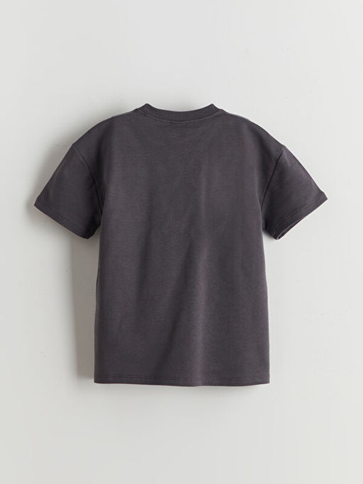 Yaz? Bask?l? Pamuklu Erkek ?ocuk Ti??rt