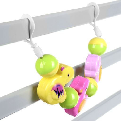 Растяжка Крошка Я «Забавные зверята» на кроватку/коляску, 3 игрушки