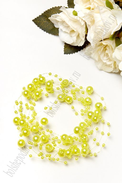 Бусинки на леске (10 шт) SF-3159, лимонный №02