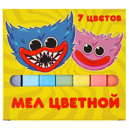 Мелки цветные школьные Монстр, 7 цветов, прямоугольные - Disney фото 7