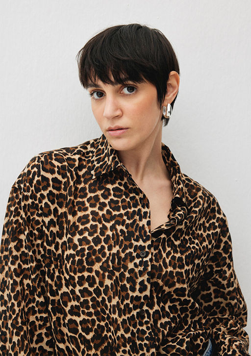 Leopar Bask?l? Gomlek