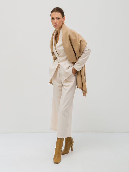 Большой теплый двусторонний палантин В СОСТАВЕ ШЕРСТЬ - Tantino фото 5