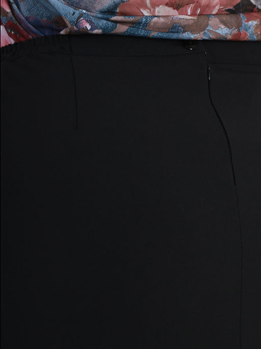 Юбка женская черная больших размеров ниже колена - Almond фото 5