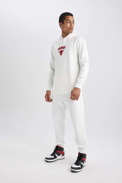 DeFactoFit Толстые спортивные штаны стандартного кроя для джоггеров NBA Chicago Bulls  фото 4