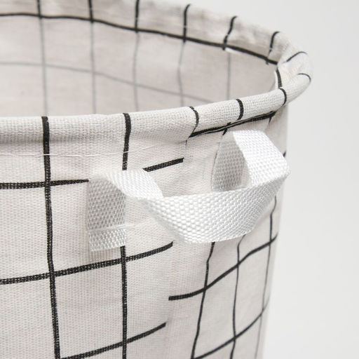 Корзина текстильная Доляна Клетка цв.белый,40*35 см  фото 4
