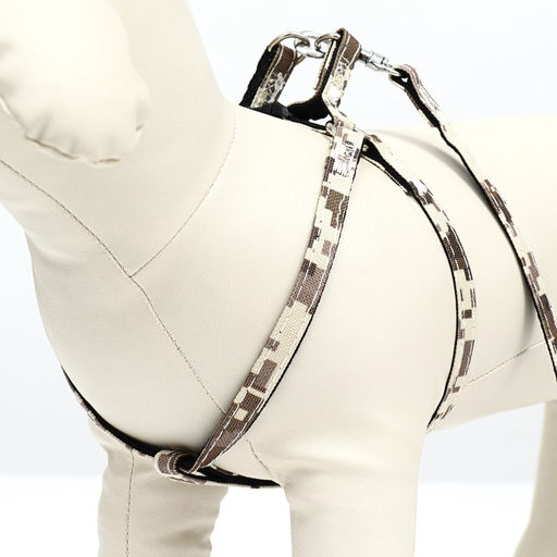 Комплект амуниции двухслойный, размер S, поводок 120 х 1 см, ОШ 24-38 см, ОГ 29-41 см, камуфляж 968 - Пижон фото 6