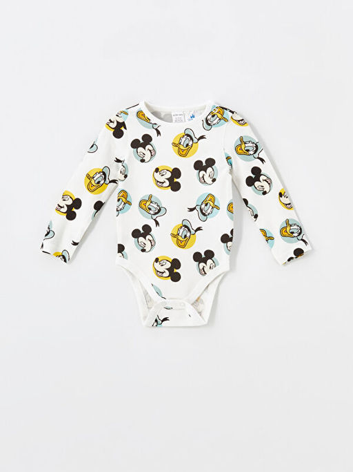 Mickey Mouse Bask?l? Erkek Bebek ??t??tl? Body ve Pantolon 2li