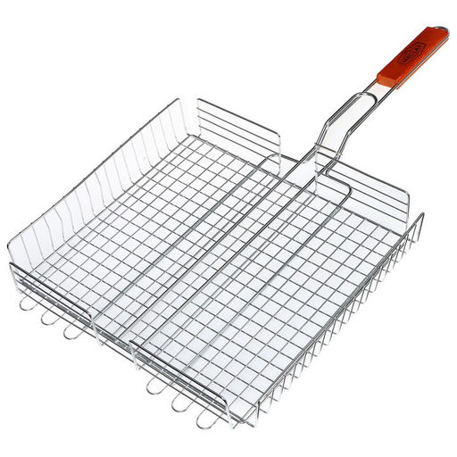 Решётка-гриль для мяса Maclay Premium, хромированная сталь, 68x36 см, рабочая поверхность 36x33 см фото 4