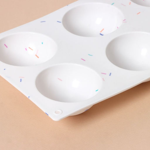 Форма для выпечки KONFINETTA «Фигуры. Полусфера», силикон, 27.8×16.3×3.4 см, 6 ячеек (d=6.7 см), белая