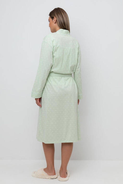 Е 50005/24/пастельно-зеленый,горошек халат жен