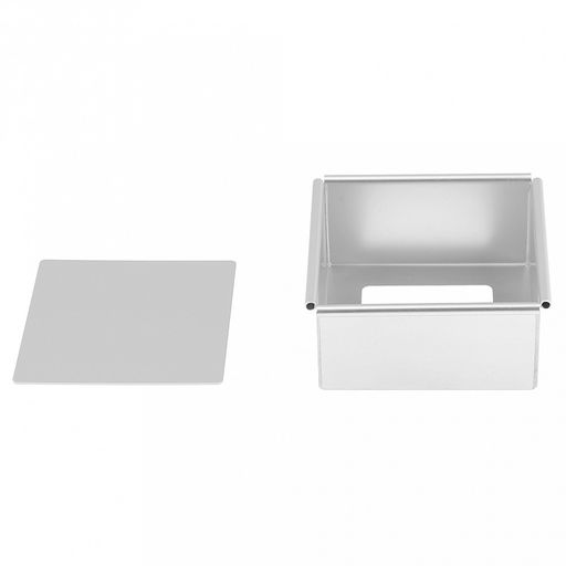 Форма для выпечки алюминиевая "Мастер" 10,2х10,2х5см, s0,8мм, съемное дно, загнутый край, в коробке (Китай)