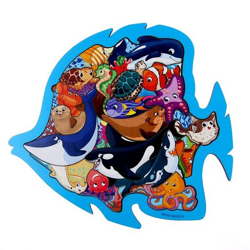 Рамка - вкладыш «Морские друзья», 20 деталей