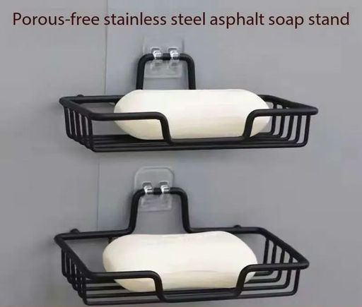 Прочная металлическая мыльница для настенного монтажа - нержавеющая