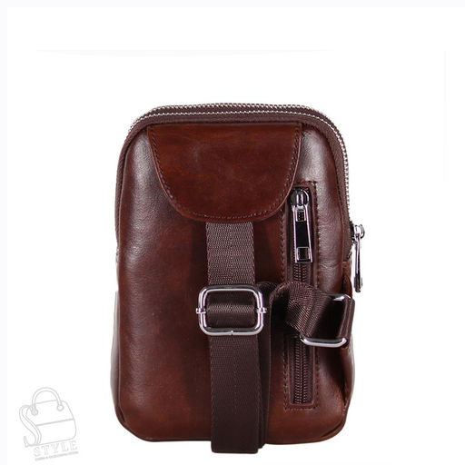 Сумка мужская кожаная 2023088-1BSH coffee Heanbag  в Новосибирске