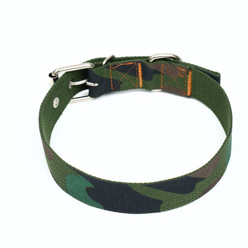 Ошейник брезентовый однослойный Камуфляж, 72 х 3,5 см - Пижон фото 2