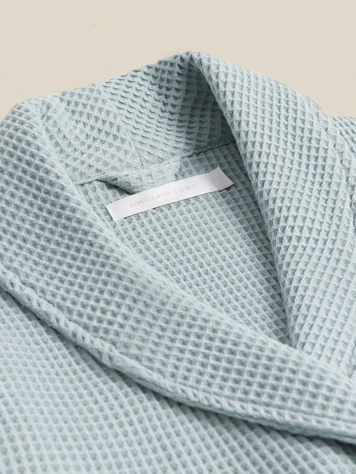 Халат вафельный женский SL HOME: Basic «Аззура», размер M, хлопок 100%, бирюзовый