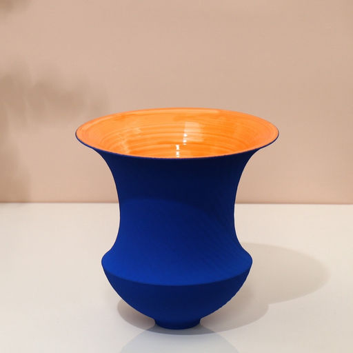 Ваза для цветов декоративная «Деметра», цвет синий-оранж
