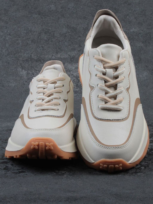 03-YC353-1 BEIGE Кроссовки женские (натуральная кожа) - Фабричный китай фото 10