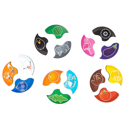 Пазлы из дерева. Мои первые пазлы Цвета 36 элементов - Десятое королевство фото 4