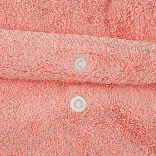 Парео махровое "Свежий букет" 70х175см, хлопок 100%, на резинке с липучкой, на кнопке, с вышивкой; с чалмой на пуговице 68х25см, розовый (Китай)