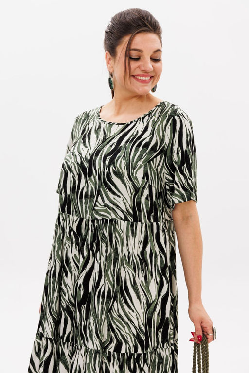 Платье ANELLI 1408 зеленая тень  фото 9