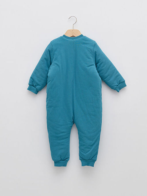 Bisiklet Yaka Uzun Kollu Bask?l? Erkek Bebek Fermuarl? Uyku Tulumu - Waikiki фото 2