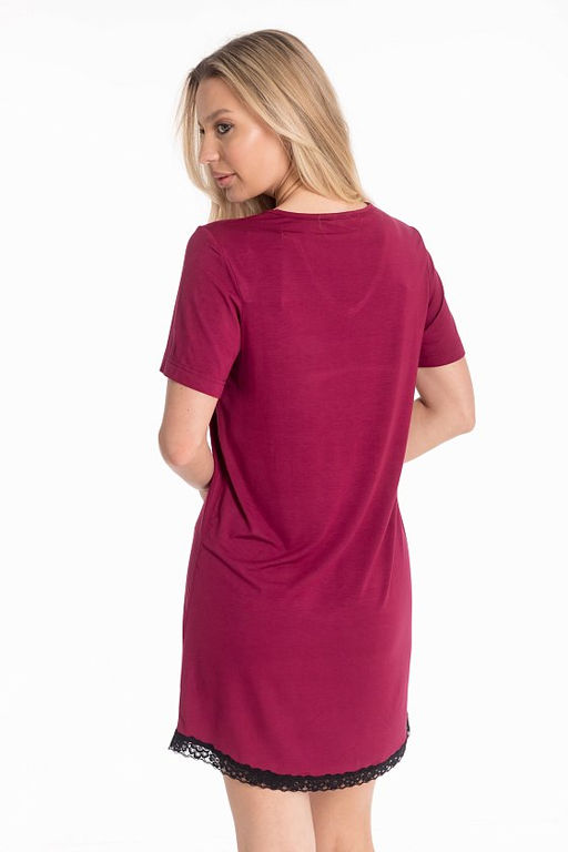 Сорочка М325085Пб бордовый - Елена фото 5