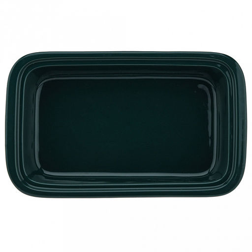 "Мармит Изумруд" Форма для запекания 750мл, прямоугольная, 25,5х15,5см h4,8см, керамика с деколью, цвет - изумрудный, стеклянная крышка с пароотводом, пластмассовая ручка-кнопка "мишка", металическая подставка с ручками, с подогревом на 1 свечу 32,8х