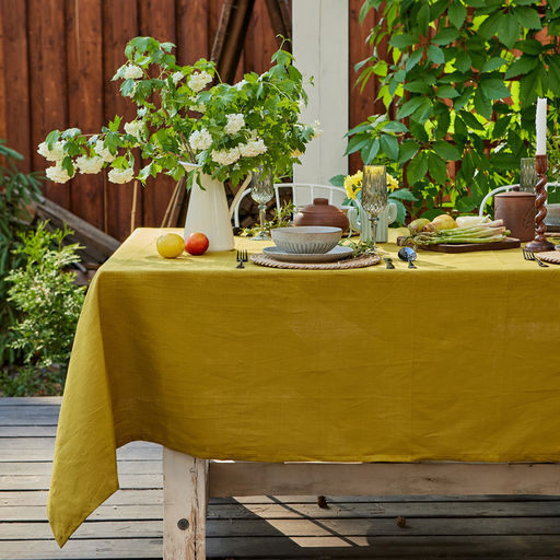 Скатерть Этель Linen collection sunny, 145×220 см, 100% лён, 210 г/м²