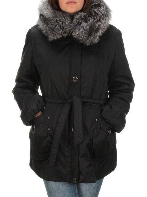 2012 BLACK Куртка зимняя женская с подстежкой (натуральный мех)