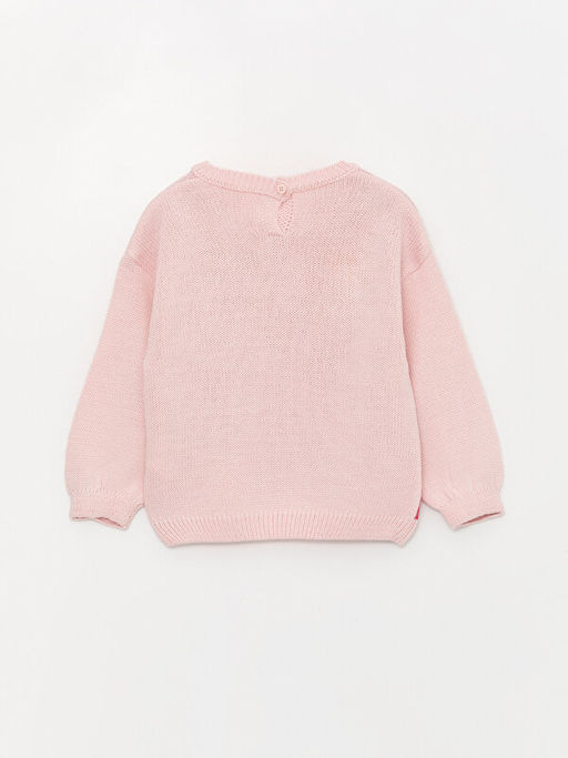 Bisiklet Yaka Uzun Kollu Desenli K?z Bebek Triko Kazak - Waikiki фото 3