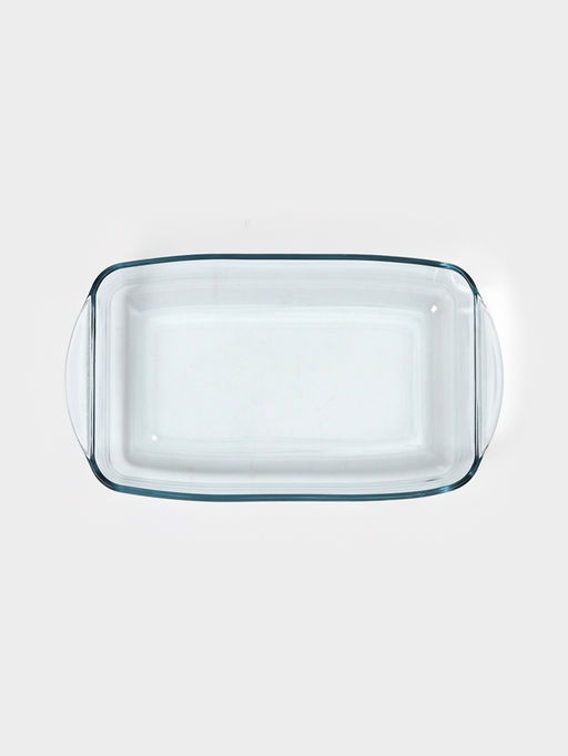 Форма для выпечки и запекания Paşabahçe Borcam, 2.7 л, 33.6×19×7 см, прямоугольная, жаропрочное стекло, прозрачная