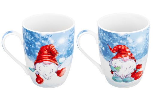 Набор 2 кружек 340 мл 11,5*8*10,5 см "Гномики" NEW BONE CHINA