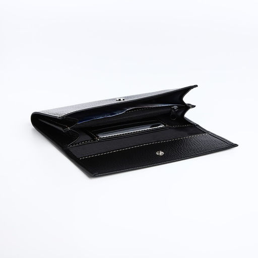 Кошелёк на кнопке, цвет чёрный - Simaland фото 4