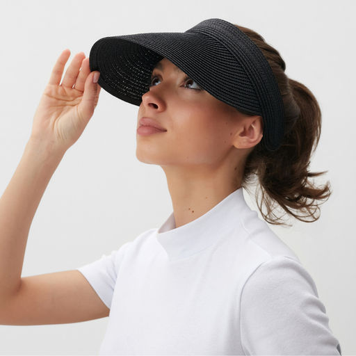Козырёк женский MINAKU, чёрный, размер 58, целлюлоза