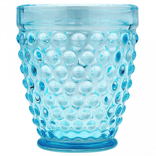 Сидней Стакан стеклянный 320мл, д8,5см, h10,3см, рельефное, цветное стекло, цвет - лазурный (Китай) Цена указана за штуку. В коробке 6 штук. - Домашняя мода фото 2