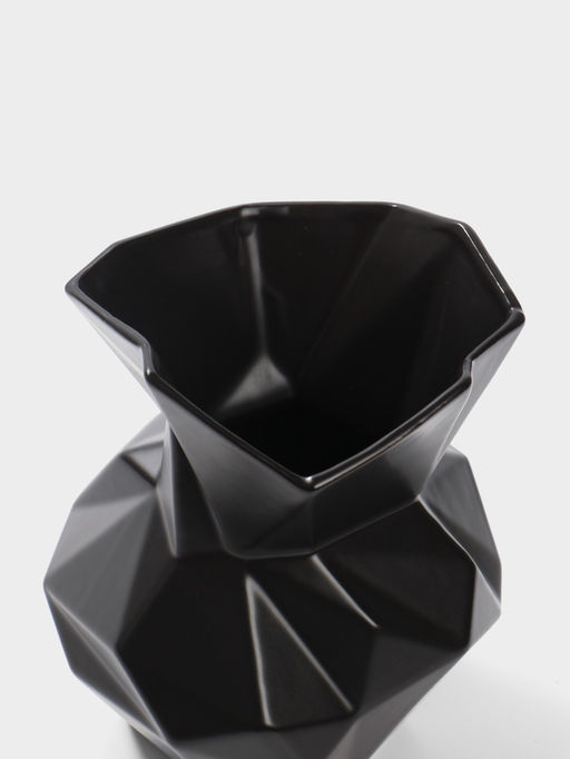 Ваза настольная керамика "Анхель" 20х12 см, чёрный