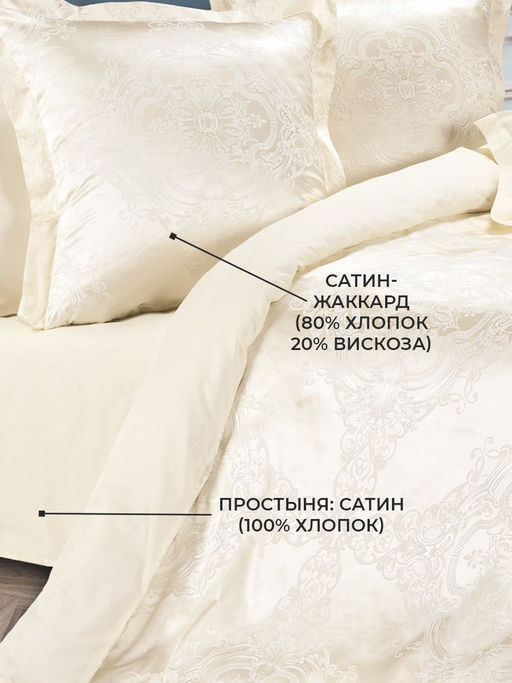 Постельное белье Нимфа Семейный + 4 наволочки - Ecotex фото 6