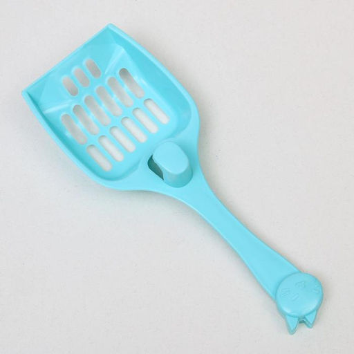 Туалет закрытый с совком, 47 х 40 х 39 см, бело-голубой - Пижон фото 10