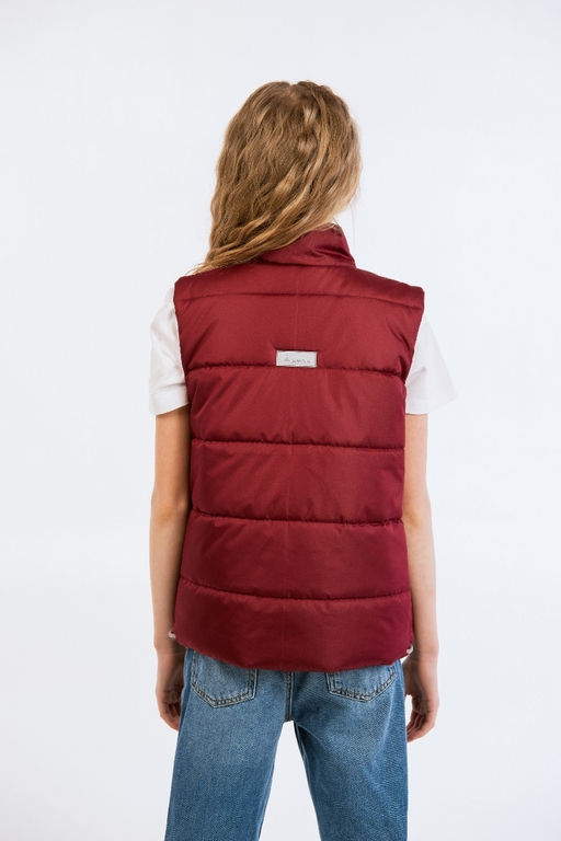 Жилет для девочки "Смайл" бордо