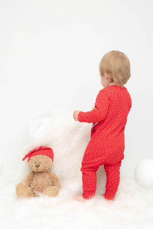 К 6486/насыщенно-красный,горошек комбинезон яс - Crockid фото 7