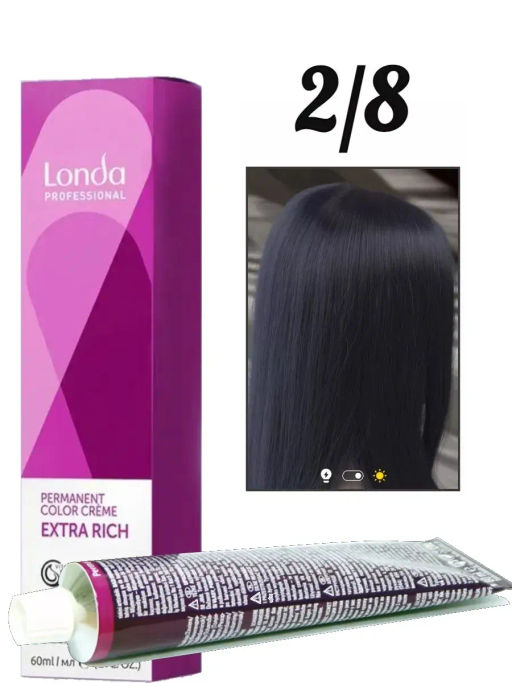 Стойкая краска 2/8 сине-черный LondaColor