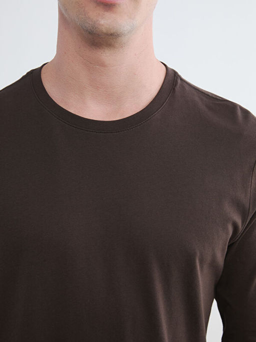 Bisiklet Yaka Uzun Kollu Erkek Ti??rt