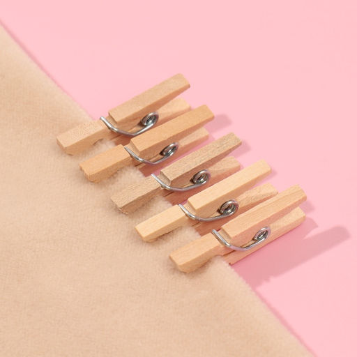 Цена за 3 шт. Прищепки для шитья, 2.5×0.8 см, 50 шт., бежевые