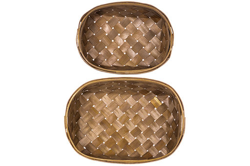 Набор 2 корзин 1 корзинка 34,5*26*15,5 см, 1 корзинка 29*22*13,5 см, коричневый