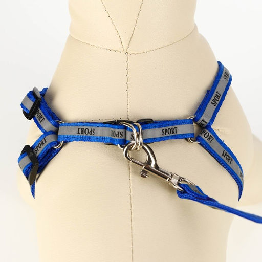 Комплект Спорт светоотражающий, поводок 120 х 1 см, ОГ 22-39 см, микс цветов - Пижон фото 5