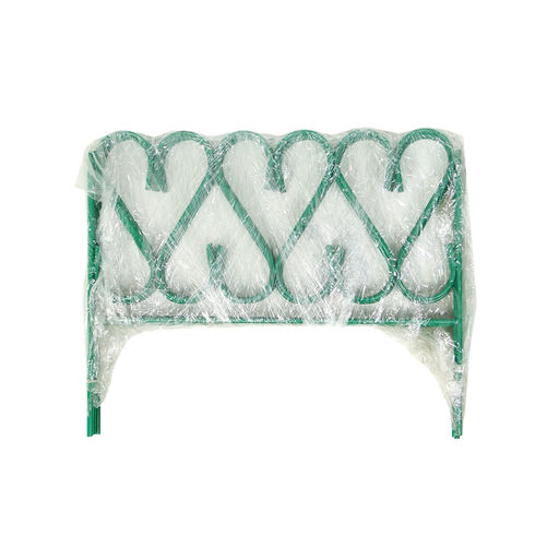 Ограждение декоративное, 54×340 см, 5 секций, металл, зелёное, «Изящный»